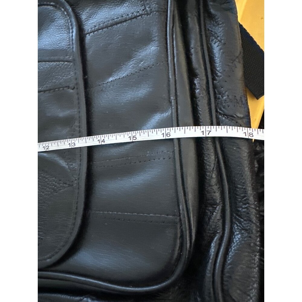 Vintage Patched Leather Multi Pocket Backpack - Picture 15 of 15
